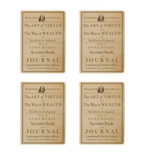 Load image into Gallery viewer, Set of 4 Benjamin Franklin’s Account Book Notebooks | Pocket Journals Inspired by Poor Richard’s Wisdom