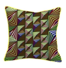 Load image into Gallery viewer, Set of 3 African Fabric Cushion Covers – Handmade Wax Print with Zipper 19"