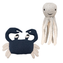 Load image into Gallery viewer, Crab & Octopus Plush Toy Set – Soft Cuddly Sea Animal Teddies – 30cm & 50cm – Ocean-Themed Gifts