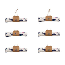 Load image into Gallery viewer, Set of 6 Colourful Whale Cotton Kitchen Cloths – 100% Cotton Tea Towels 50 x 70 cm