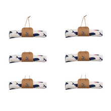 Load image into Gallery viewer, Set of 6 Colourful Whale Cotton Kitchen Cloths – 100% Cotton Tea Towels 50 x 70 cm