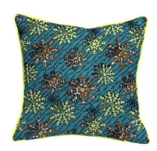 Load image into Gallery viewer, Set of 3 African Fabric Cushion Covers – Handmade Wax Print with Zipper 19"