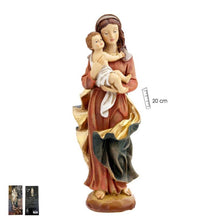 Load image into Gallery viewer, Virgin Mary with Baby Jesus Statue – Gold Colour | Handpainted Resin | 20 cm