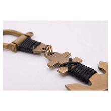 Load image into Gallery viewer, Solid Brass Anchor Key Ring – Nautical Maritime-Inspired Keychain Gift