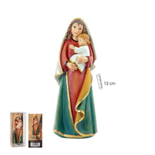 Load image into Gallery viewer, Mother Mary with Baby Jesus Statue – 12 cm | Hand-Painted Resin | Religious Home Decor