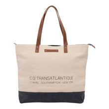 Load image into Gallery viewer, ‘TRANSATLANTIC’ Canvas Handbag – Nautical-Inspired Everyday Tote (38x47 cm)