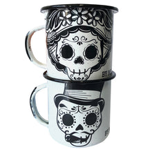 Load image into Gallery viewer, Catrina Day of the Dead Enamel Mug Set – 2 Units