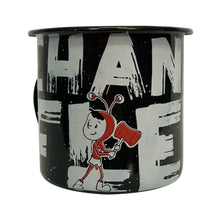 Load image into Gallery viewer, El Chapulín Colorado Enamel Coffee Mug – Official Mexican Product – 360ml