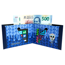 Load image into Gallery viewer, Mexican Skull (Catrin) Paper Wallet – Day of the Dead Design | Imported from Mexico
