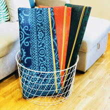 Load image into Gallery viewer, Grey & Dark Purple Indian Polycarpet – Reversible Plastic Floor Mat – 185x90cm – Indoor/Outdoor Rug