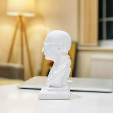 Load image into Gallery viewer, Mahatma Gandhi Bust – Alabaster & Plaster | White Sculpture 20cm | Inspirational Home Decor