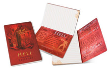 Load image into Gallery viewer, Set of 5 Hell Passport Notebooks – Ruled Devilish Travel Journals 48 Pages
