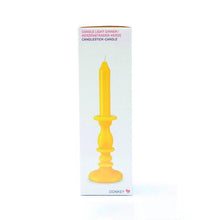 Load image into Gallery viewer, Set of 5 Yellow 2-in-1 Candlestick Candles – Built-In Wax Holder 25 cm