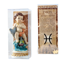 Load image into Gallery viewer, Child of the Zodiac 'Pisces' Figurine – Handpainted Resin | 15 cm