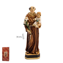 Load image into Gallery viewer, Saint Anthony with Baby Jesus Figurine – 20cm Hand-Painted Resin Statue – Religious Home Decor