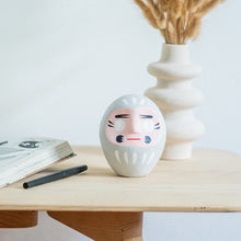 Load image into Gallery viewer, Traditional Japanese Grey Daruma Lucky Charm – Handmade Paper-Mâché Figurine 10 cm