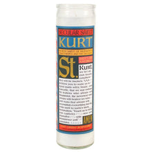 Load image into Gallery viewer, Kurt Vonnegut Secular Saints Glass Candle – Literary Votive for Fans of Dark Comedy
