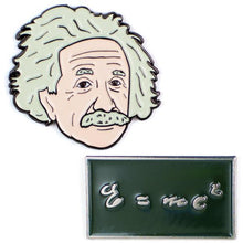 Load image into Gallery viewer, Albert Einstein Enamel Pin Set – Science & Genius Lapel Pins