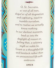Load image into Gallery viewer, Secular Saints Socrates Devotional Candle – Patron Saint of Arguments 8.5" Glass