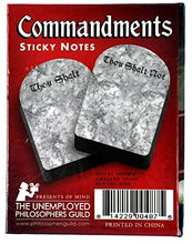 Load image into Gallery viewer, Commandments Sticky Notes – “Thou Shalt” & “Thou Shalt Not” Marble Tablet Booklet