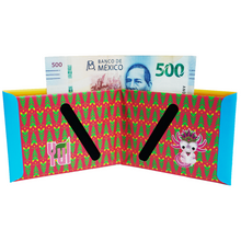 Load image into Gallery viewer, Mexican Axolotl “Yul” Paper Wallet – Aztec Water Monster Design | Imported from Mexico