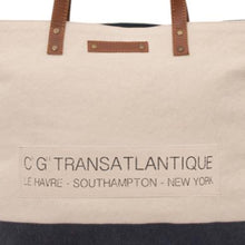 Load image into Gallery viewer, ‘TRANSATLANTIC’ Canvas Handbag – Nautical-Inspired Everyday Tote (38x47 cm)