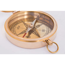 Load image into Gallery viewer, Brass Compass with Wooden Box – 8cm Vintage Nautical Gift