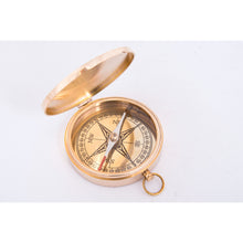 Load image into Gallery viewer, Brass Compass with Wooden Box – 8cm Vintage Nautical Gift