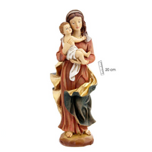 Load image into Gallery viewer, Virgin Mary with Baby Jesus Statue – Gold Colour | Handpainted Resin | 20 cm