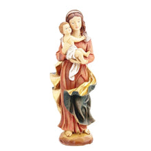 Load image into Gallery viewer, Virgin Mary with Baby Jesus Statue – Gold Colour | Handpainted Resin | 20 cm