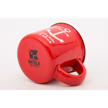 Load image into Gallery viewer, Set of 4 Red Enamel Anchor Mugs – Nautical Coffee Tea Cups 8 cm