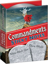 Load image into Gallery viewer, Commandments Sticky Notes – “Thou Shalt” & “Thou Shalt Not” Marble Tablet Booklet
