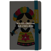 Load image into Gallery viewer, Mexican María Doll Notebook – Imported from Mexico – 21 x 14 cm