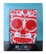 Load image into Gallery viewer, Set of 4 Silicone Coasters – Mexican Skull Art – Día de Muertos Inspired – Imported from Mexico