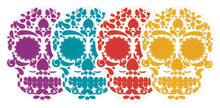 Load image into Gallery viewer, Set of 4 Silicone Coasters – Mexican Skull Art – Día de Muertos Inspired – Imported from Mexico