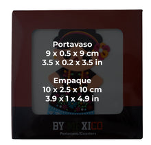 Load image into Gallery viewer, Set of 4 Silicone Coasters – Mexican Traditional Lady Dress Designs – Cultural Folk Art – Imported from Mexico