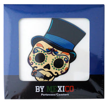 Load image into Gallery viewer, Set of 4 Mexican Skull Silicone Coasters – Day of the Dead Design | Imported from Mexico