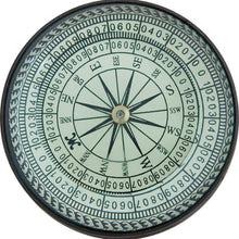 Load image into Gallery viewer, Brass Compass with Magnifying Glass – 7.5cm Paperweight Compass