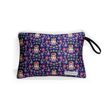 Load image into Gallery viewer, Frida Kahlo Floral Zipper Bag – Colourful Design – Makeup or Toiletry Pouch