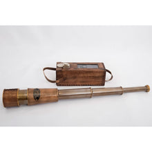 Load image into Gallery viewer, Brass Ship’s Telescope with Leather Detailing & Case – Nautical Decor Gift
