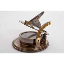 Load image into Gallery viewer, Brass Pocket Sundial and Compass – Beautifully Crafted Gift Ø 7 cm