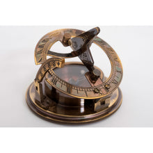 Load image into Gallery viewer, Brass Pocket Sundial and Compass – Beautifully Crafted Gift Ø 7 cm