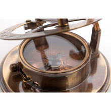 Load image into Gallery viewer, Brass Pocket Sundial and Compass – Beautifully Crafted Gift Ø 7 cm