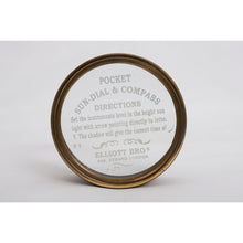 Load image into Gallery viewer, Brass Pocket Sundial and Compass – Beautifully Crafted Gift Ø 7 cm