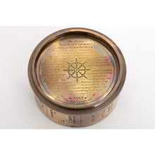Load image into Gallery viewer, Brass Pocket Sundial and Compass – Beautifully Crafted Gift Ø 7 cm