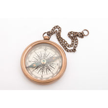 Load image into Gallery viewer, Brass Compass with Aged Look Finish – Vintage Style Travel Gift Ø 5.5 cm