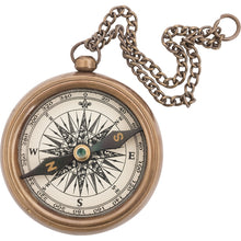 Load image into Gallery viewer, Brass Compass with Aged Look Finish – Vintage Style Travel Gift Ø 5.5 cm