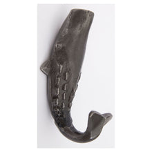 Load image into Gallery viewer, Set of 3 Cast-Iron Whale Coat Hooks – Nautical Wall or Door Detail