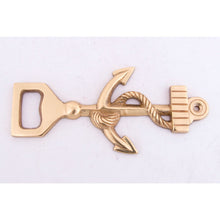 Load image into Gallery viewer, Anchor Design Metal Bottle Opener – Quirky Nautical Gift – Golden Finish