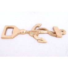 Load image into Gallery viewer, Anchor Design Metal Bottle Opener – Quirky Nautical Gift – Golden Finish